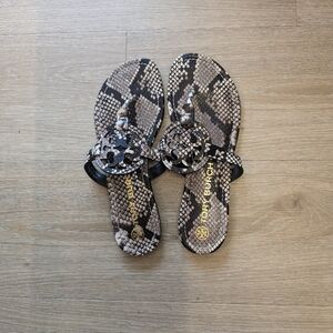 Tory Burch Snake Print Sandals size 8 woman
